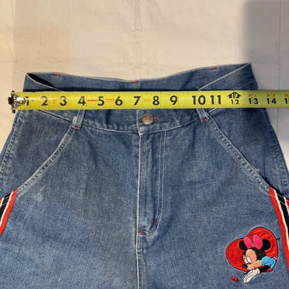 Vintage Mickey For Kids Minnie & Mickey Mouse Jeans Size 14 Embroidered Ribbon - Picture 7 of 10